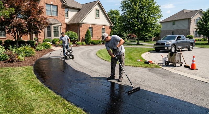 Hot Tar Driveway Sealing in Miami Dade County, FL